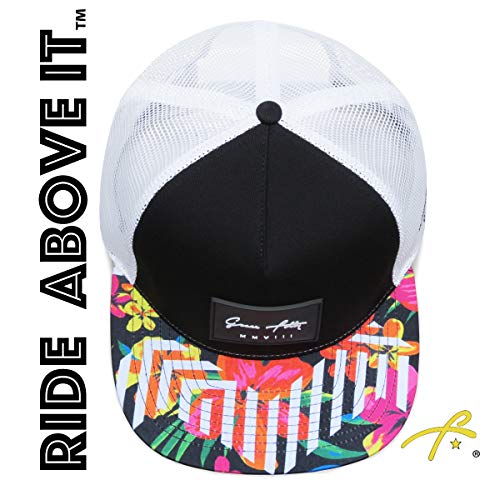Grace Folly Trucker Hat for Men & Women. Snapback Mesh Caps - color: Floral
