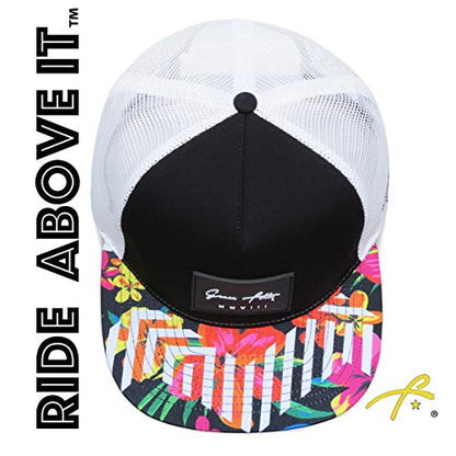 Grace Folly Trucker Hat for Men & Women. Snapback Mesh Caps - color: Floral