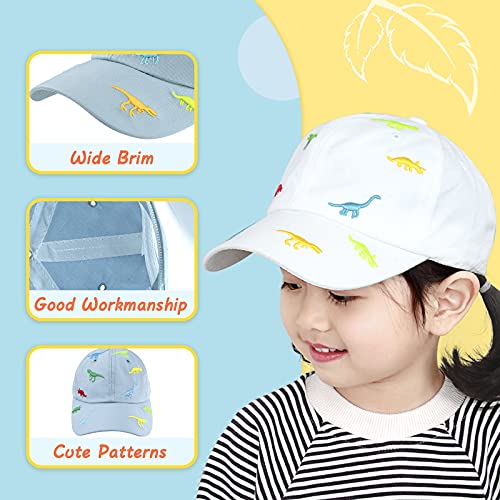 BAVST Boy Baseball Cap for Baby Toddler Girls Summer Cap Sun Protection Dinosaur Kids Trucker Hats for 1-3Years Old - color: Blue