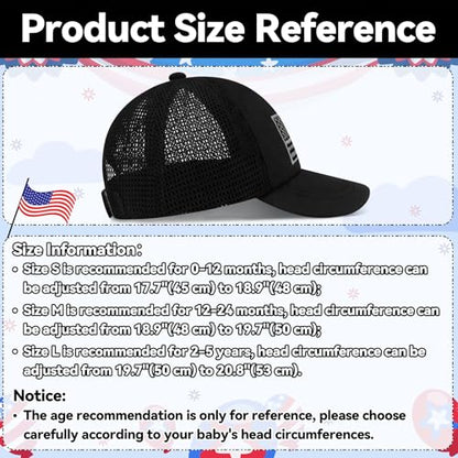 Olreco Baby Baseball Cap Toddler Baseball Hat with Mesh Infant Hat for Baby Boy Hats Toddler Ball Cap Kids Trucker Hats Girls - color: Black With Black Grey Usa Flag, size: 12-24 Months