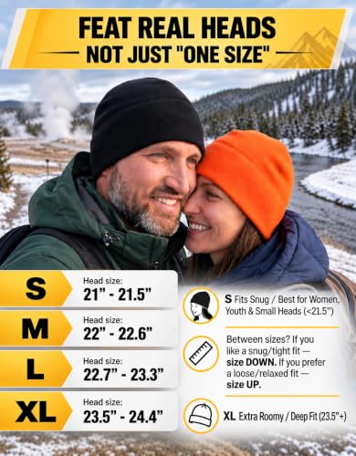 2SBR 2SABERS Fleece Winter Warm Watch Cap - Mens Outdoor Skull Beanie Hat - color: Black Patch Panel, size: Medium