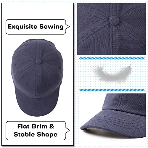 Peecabe Plain Toddler Baseball Hat Unisex Cotton Kids Trucker Hat Adjustable Baby Boys Sun Caps Girls Baseball Cap 1-5Y - color: 2pcs-d, size: 4-8 Years