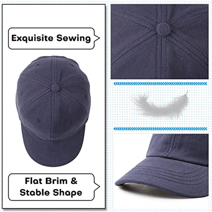 Peecabe Plain Toddler Baseball Hat Unisex Cotton Kids Trucker Hat Adjustable Baby Boys Sun Caps Girls Baseball Cap 1-5Y - color: 2pcs-d, size: 4-8 Years