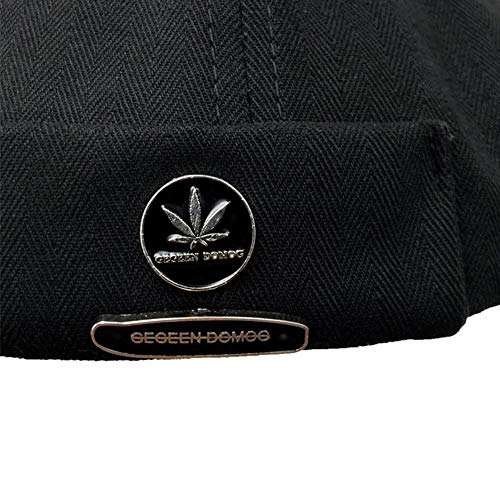 jerague Beanie Hat for Men Women Brimless Cuffed Hat Skullcap Watch Cap Adjustable - color: A-black/Khaki(2 Pack)