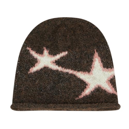 Croogo Slouchy Beanies for Men Women Winter Soft Warm Hat Lightweight & Breathable Slouch Knitted Skull Cap - color: Darkbrown
