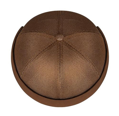 DIYDECAL Mens Mesh Brimless Cap,Summer Skullcap Docker Beanie Hat - color: Coffee