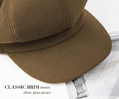 Sumolux Women Beret Newsboy Hat French Cap Classic Winter - color: Brown
