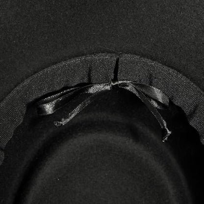 Lucky Brand Womens Ranger Hat | Wide Brim | Felt | Rancher | Americana | Western Inspired | Classic | Fashion | Cowboy - color: Rhinestone Tie - Black