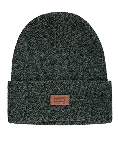 Levi's Mens All-Season Hero Beanie Soft Knit Cuffed Winter Hat, Warm & Comfortable Everyday Style - color: Hunter