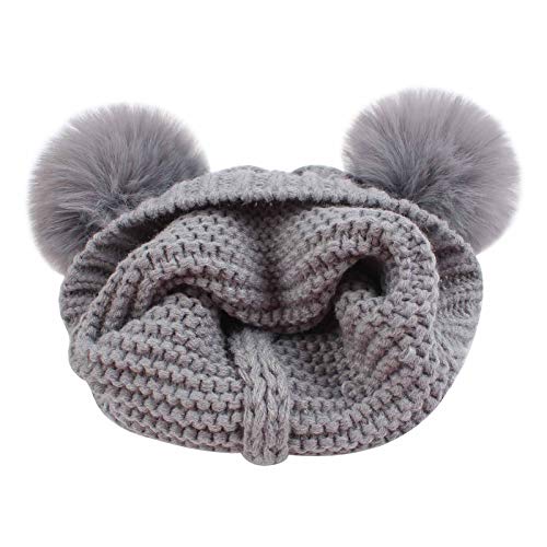 Duoyeree Baby Winter Hat Scarf Glove Beanie Set Fleece Lined Set 0-3T - color: Grey