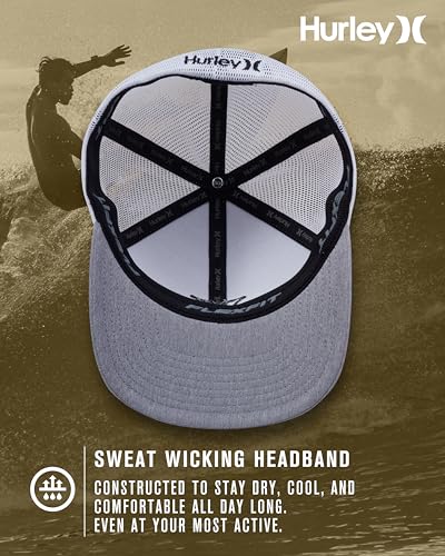Hurley Mens Trucker Hat - color: Dark Grey Heather, size: Small-Medium