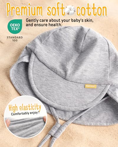 FURTALK Baby Sun Hat UPF 50+ UV Ray Sun Protection Cotton Toddler Hats for Boys Girls - color: Grey, size: 2-4T