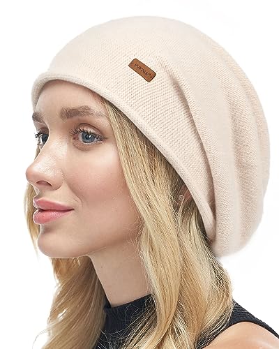 FURTALK Slouchy Beanies for Women Winter Hats Soft Warm Beanie Hat Ladies Knitting Skull Beanies - color: Beige