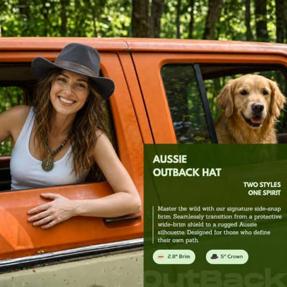 TOP-EX Aussie Safari Sun Hat for Men & Women, UPF 50+ Wide Brim, M-XXL Fit - color: Charcoal Gray, size: Medium