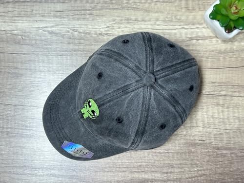 Adjustable Embroidery Animal Baseball Hat for Kid Toddler Child - color: Alien (Washed Black)