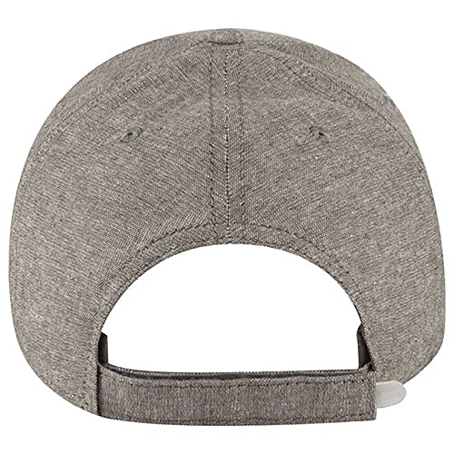 Ashen Fane 6 Panel Structured Low Profile Superior Cotton Twill Basic Baseball Hat - color: Chambray Charcoal