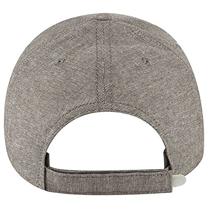 Ashen Fane 6 Panel Structured Low Profile Superior Cotton Twill Basic Baseball Hat - color: Chambray Charcoal