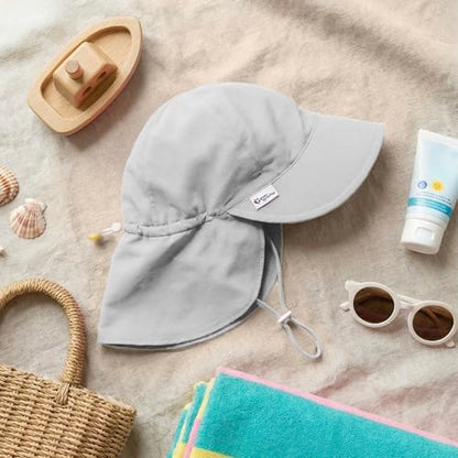 Green Sprouts Unisex-Baby Flap Sun Protection Swim HatHat - color: Gray, size: 0-6 Months