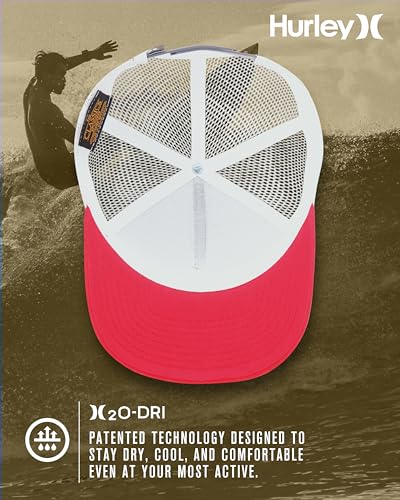 Hurley Mens Trucker Hat Fairway Mesh Trucker Hat, Quick Dry Snapback - color: Dark Grey