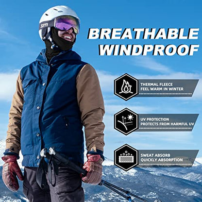 ROCKBROS Windproof Thermal Balaclava Ski Mask for Men and Women Cycling - color: Chestnut Brown