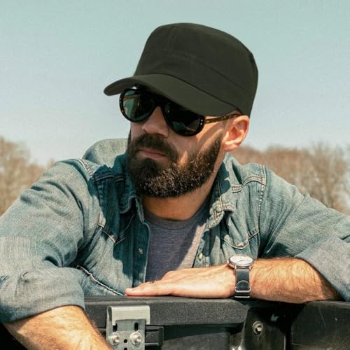 Unisex Basic Cadet Army Caps Everyday Military Style Hat - color: Army Green