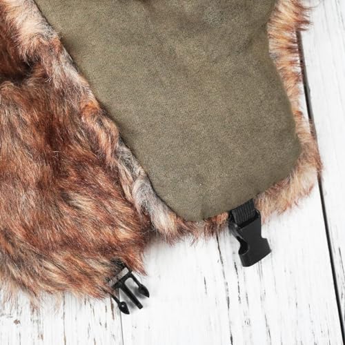 ONWAY Trapper Hat Winter Hats for Women Men with Faux Fur Ear Flaps - color: Darkgreen
