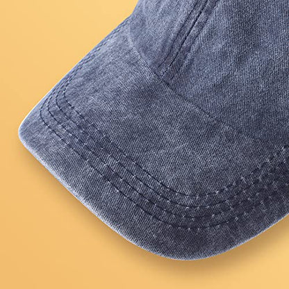 MEINICY 3 Packs Washed-Cotton Plain Baseball Cap, Adjustable Dad Hat - color: Black+gray+navy