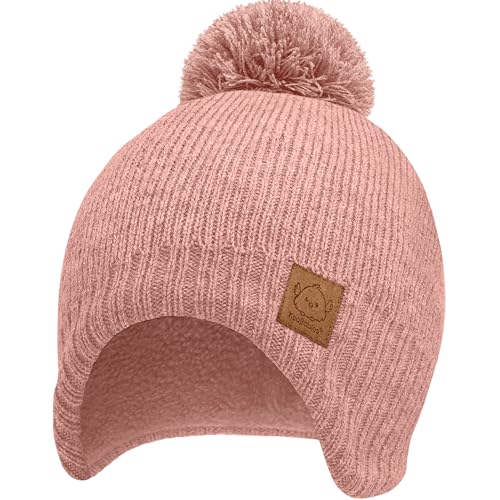 KeaBabies Baby Beanies, Winter Baby Hats for Boys, Girls (Tea Rose, 6-36M) - color: Tea Rose