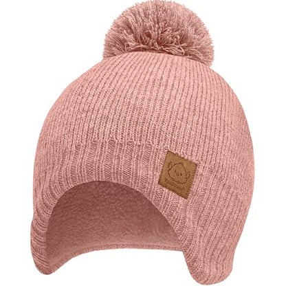 KeaBabies Baby Beanies, Winter Baby Hats for Boys, Girls (Tea Rose, 6-36M) - color: Tea Rose