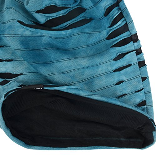 Mens Slouch Hollow Beanie Summer Skullcap B090 - color: Blue