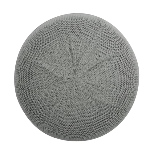 ZLYC Crochet Slouchy Beanie for Women Soft Lightweight Skull Cap - color: Solid Light Gray
