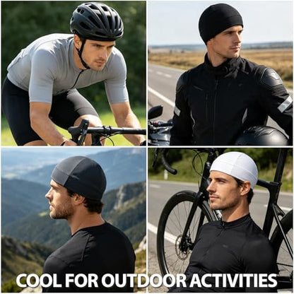 Qearl Cooling Skull Caps Helmet Liner Cycling Caps for Men Women - color: Multicolor