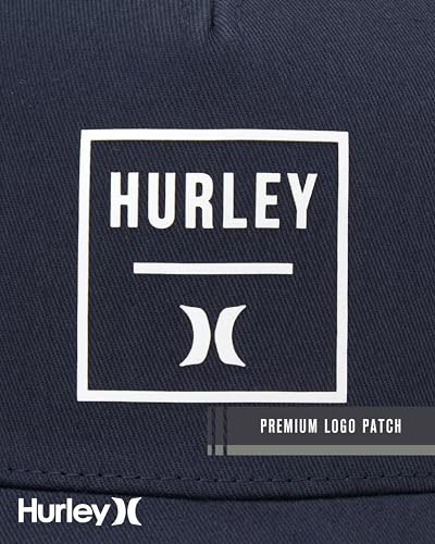 Hurley Mens Trucker Hat Fairway Mesh Trucker Hat, Quick Dry Snapback - color: Navy