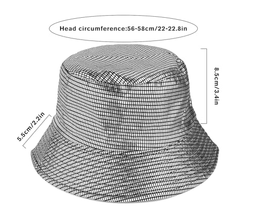 Metallic Bucket Hat Reversible Fisherman Packable Cap Unisex - color: Grey
