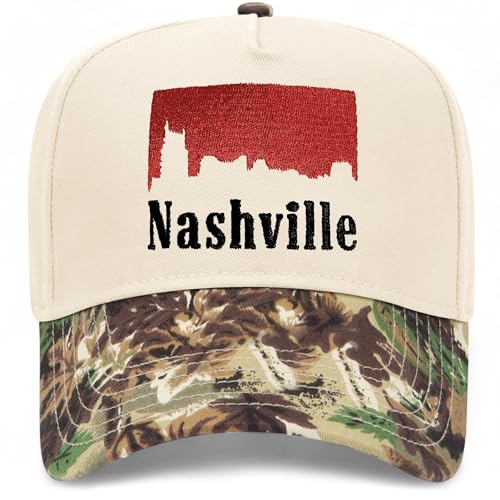 BROTHER TRUCKERS Nashville Skyline Hat - color: Woodland Camo/Natural