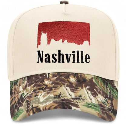 BROTHER TRUCKERS Nashville Skyline Hat - color: Woodland Camo/Natural