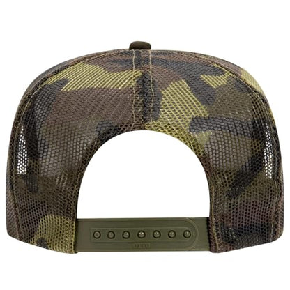 OTTO Cap 5 Panel High Crown Foam Front Mesh Back Trucker Hat, One Size - color: 016cpb