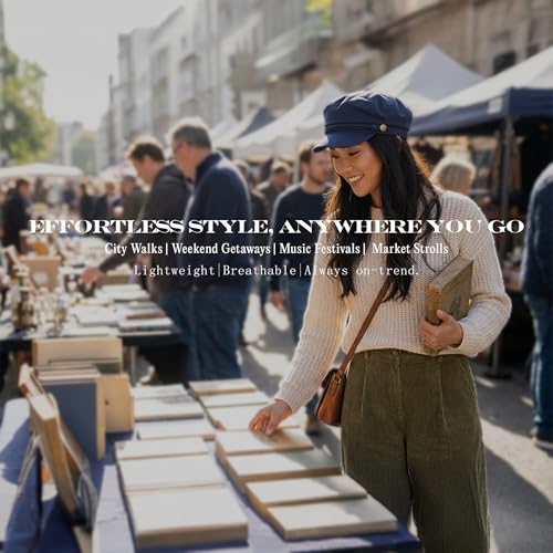 Funky Junque Greek Fisherman Newsboy Cap, Cotton Captains Bakerboy Hat - color: Navy