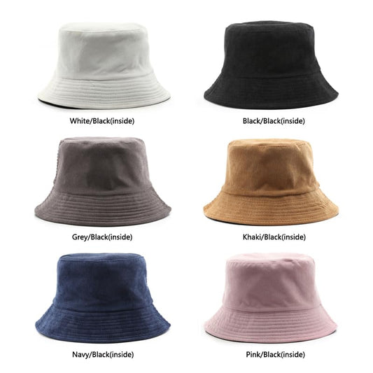 Reversible Double-Side-Wear Solid Color Bucket Hat Packable Sun Hat Fishing Cap for Women Men Outdoor Beach Travel - color: Pink