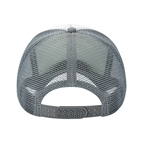 Mens Twisted Trucker Hat Mesh Snapback Adjustable Baseball Cap - color: Gray