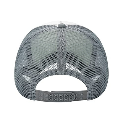 Mens Twisted Trucker Hat Mesh Snapback Adjustable Baseball Cap - color: Gray