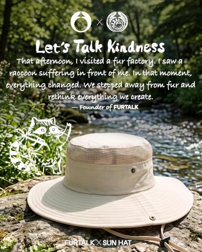 FURTALK Sun Hats for Women UV Protection Wide Brim Ponytail Hiking Hat - color: Green