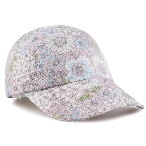 Peecabe Plain Toddler Baseball Hat Unisex Cotton Kids Trucker Hat Adjustable Baby Boys Sun Caps Girls Baseball Cap 1-5Y - color: Mix Flower, size: 6-24 Months