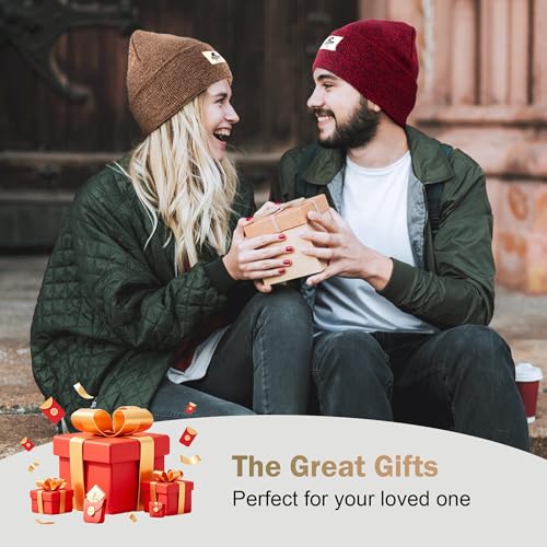 3 Packs Winter Beanie Hats for Men Women, Unisex Soft Warm Thick Beanies, Cuffed Knit Skull Cap - color: Black/Gray/Navy Mix