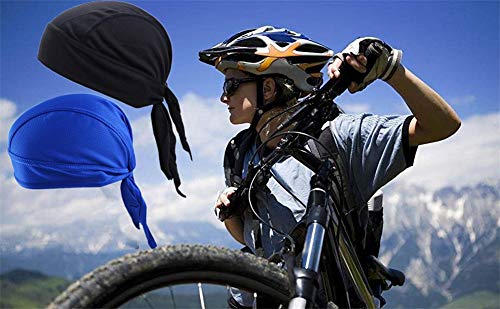 4 Pack Head Wraps Cycling Caps Dew Rag Skull Caps Beanie Cap Do Rags, Pirate Hats, Doo Rag, Durag Bandana - color: Black White Grey Blue, size: One Size