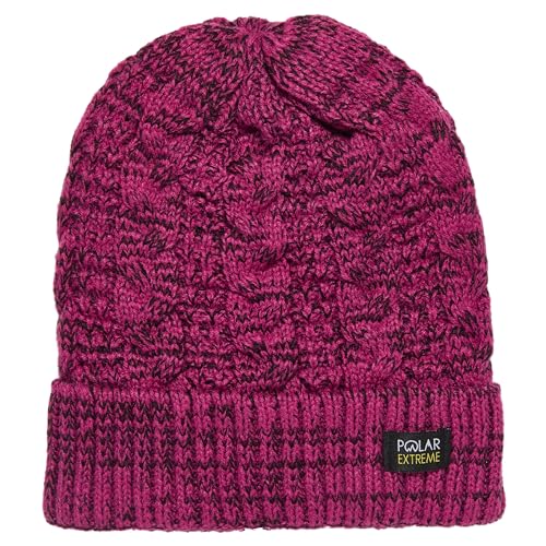 Polar Extreme Women's Knit Beanie and Skull Cap, Warm Winter Hat, One Size Fits Most - color: Fuscia