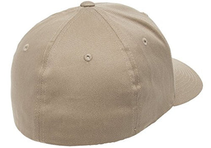 Flexfit/Yupoong Men's Cotton Twill Fitted Cap - color: Khaki, size: Small-Medium