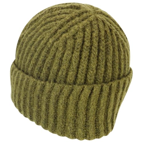 Heavyweight Thick Knit Warm Winter Beanie - color: Olive
