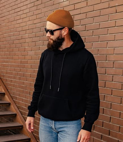 ROYBENS Short Wool Fisherman Beanie for Men Women Knit Fleece Lined Beanies - color: 2pcs-black+camel
