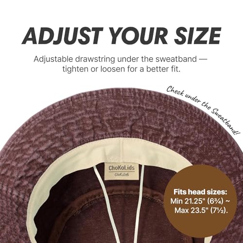 Hot Summer Bucket Hat - Trendy Cotton Sun Hat for Beach, Golf, Fishing - color: Berry